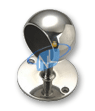 Polished stainless steel handrail fitting